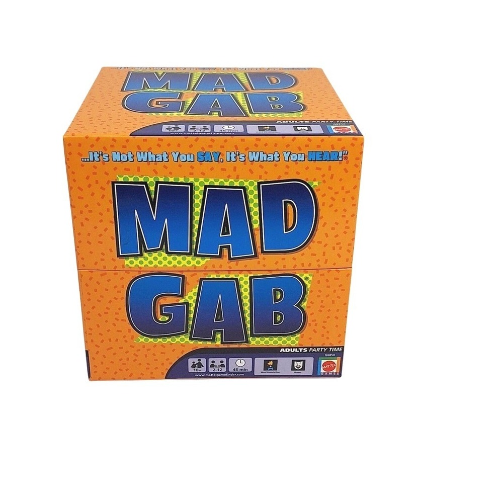 Mattel Mad Gab Card Game Adults Party Time Word Association Game G6850 Complete